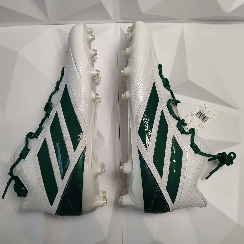 Adidas Mens Football Cleats 17 White Green Shoe Lacrosse Freak Carbon Mid - Picture 9 of 11